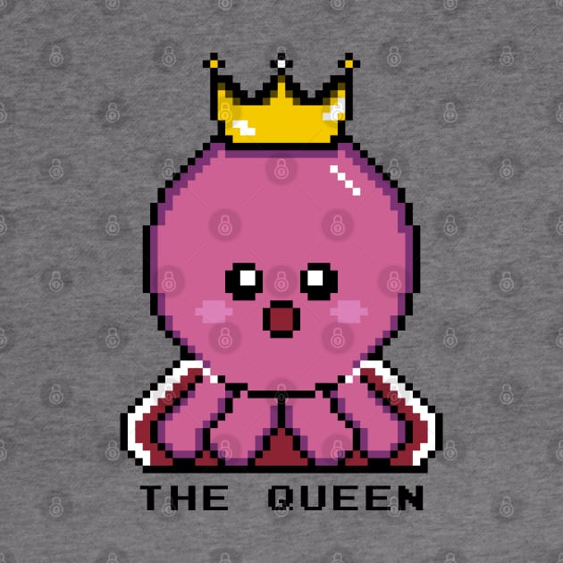 Queen Octopus, Pixel Art Royalty by Moonae